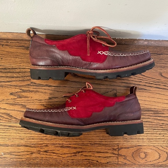 John Fluevog Angel Boat Shoes Little Wing Size 10 Leather Lace Up Chunky loafers main image 10